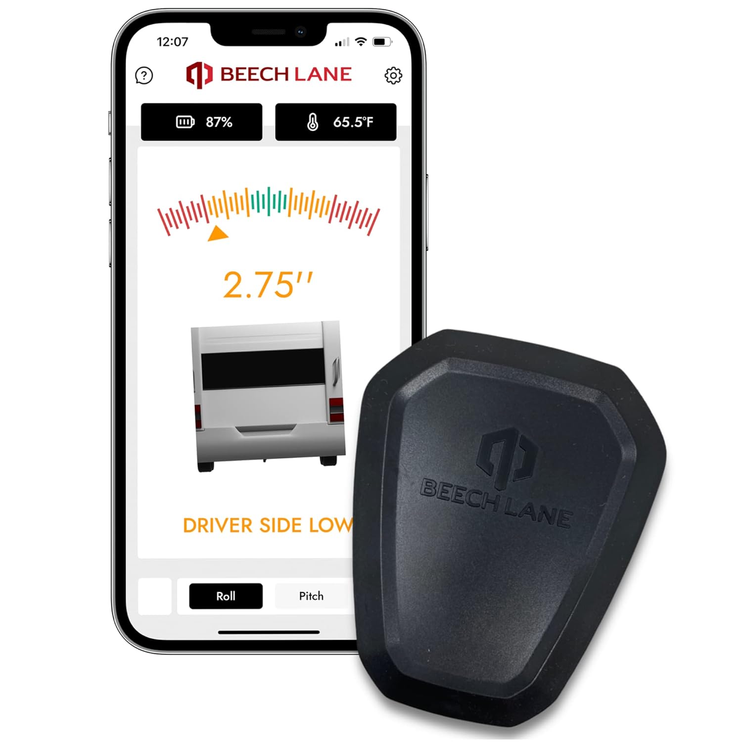 Beech Lane Wireless RV Leveling System, Made in the USA, User-Friendly Phone App With Real-Time Precise Leveling Measurements, Advanced Wireless Camper Leveler, Included AA...