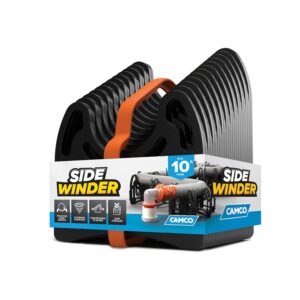 Camco Sidewinder 10-Ft RV Sewer Hose Support - Flexible Telescoping Design for Avoiding Obstacles & Deep Cradles Secure RV Sewer Hose - Out-of-The-Box Ready & Folds for RV...