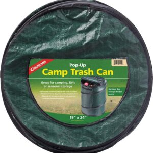 Coghlan's Pop-Up Lightweight Trash Can – Collapsible Waste Bin for Camping, RV, Outdoor Events, and Travel – Durable, Compact, and Easy to Store – 29.5 Gallon