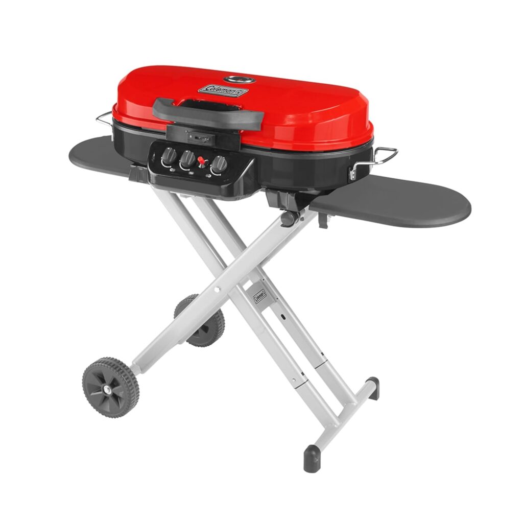 Coleman RoadTrip 285 Portable Stand-Up Propane Grill with 3 Adjustable Burners & Instastart Ignition, 20,000 BTUs of Power for Outdoor Cooking, Camping, Tailgating, Grilling,...