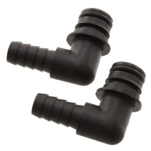 FloJet 90° L Quad Port x 1/2 Barb Fitting - 20381-009