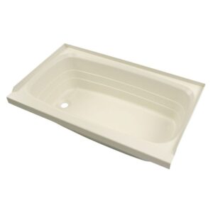 Lippert Components 40 x 24 x 11 Left Hand Drain Bathtub - Parchment - 209388