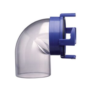 Prest-O-Fit Blueline 90° Clear Sewer Hose Adapter - 1-0021