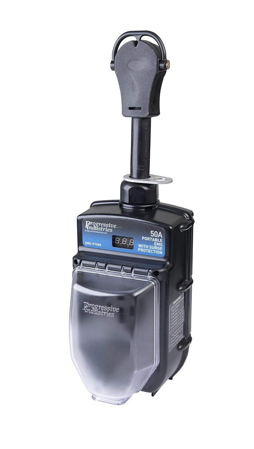 Progressive Industries 50 Amp Portable RV Electrical Management System Surge Protector (1 MIN), EMS-PT50X