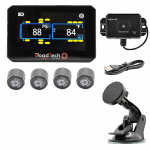RoadTech TPMS Kit 4-12 Cap Sensors – Tire Pressure Monitoring System for RVs, Trailers & Tow Vehicles