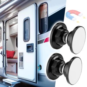 RV Magnetic Door Catch with Adhesives Screws - Easy to Install Camper Trailer Door Holder, Sturdy Stopper for RV Accessories, 2 Pack