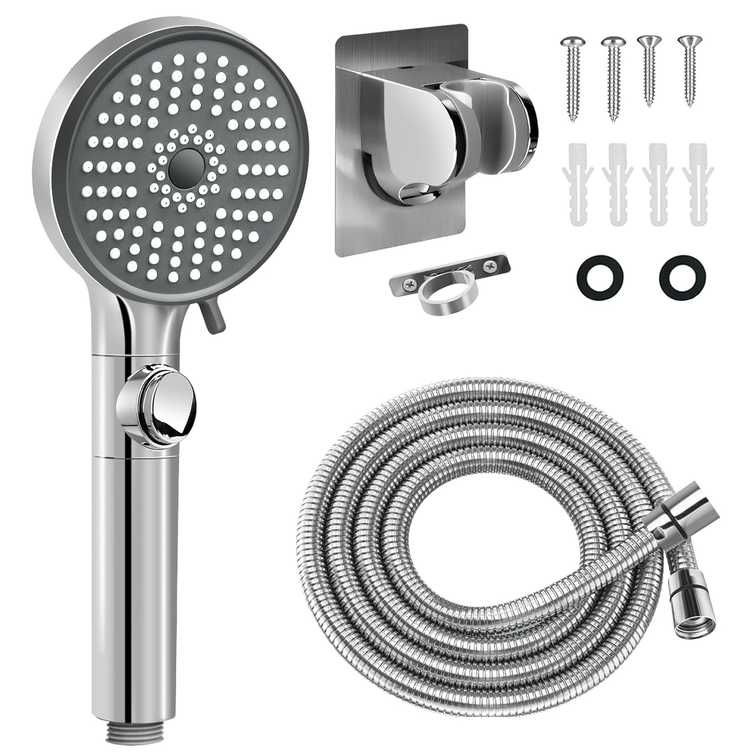 RV Shower Head with Hose, High Pressure 5 Mode Shower head Replacement, Shower Head for RV/Campers, Travel Trailer, Motorhome for Water Saving, Handheld Shower Head Holder and...