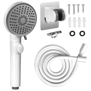 RV Shower Head with Hose, High Pressure 5 Mode Shower head Replacement, Shower Head for RV/Campers, Travel Trailer, Motorhome for Water Saving, Shower Head Holder and Hose, On...