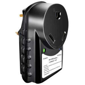 RV Surge Protector 30 Amp,Portable Adapter Circuit Analyzer with LED Indicator Light 30 Amp Male to 30 Amp Female for RV Trailer(22500A max Spike, 1050 Joules,ETL Listed)