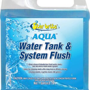 Star Brite Aqua Water Tank & System Flush - Deep Cleans & Deodorizes Fresh Water Tanks & Entire Drinking Water System - Ideal for Boats & RVs Coming Out of Storage 1 GAL (032300)