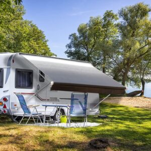 Suncode RV Awning Fabric Replacement Waterpoof Universal Outdoors Canopy for Camper,Trailer,and Motorhome Awning Replacement Premium Grade Vinyl RV Canopy Replacement 17'(Fabric...