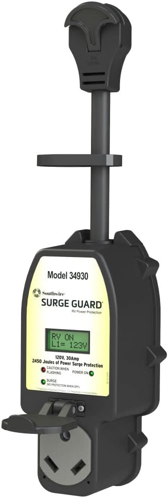 Surge Guard Southwire 34930 30A - Full Protection Portable with LCD Display Black