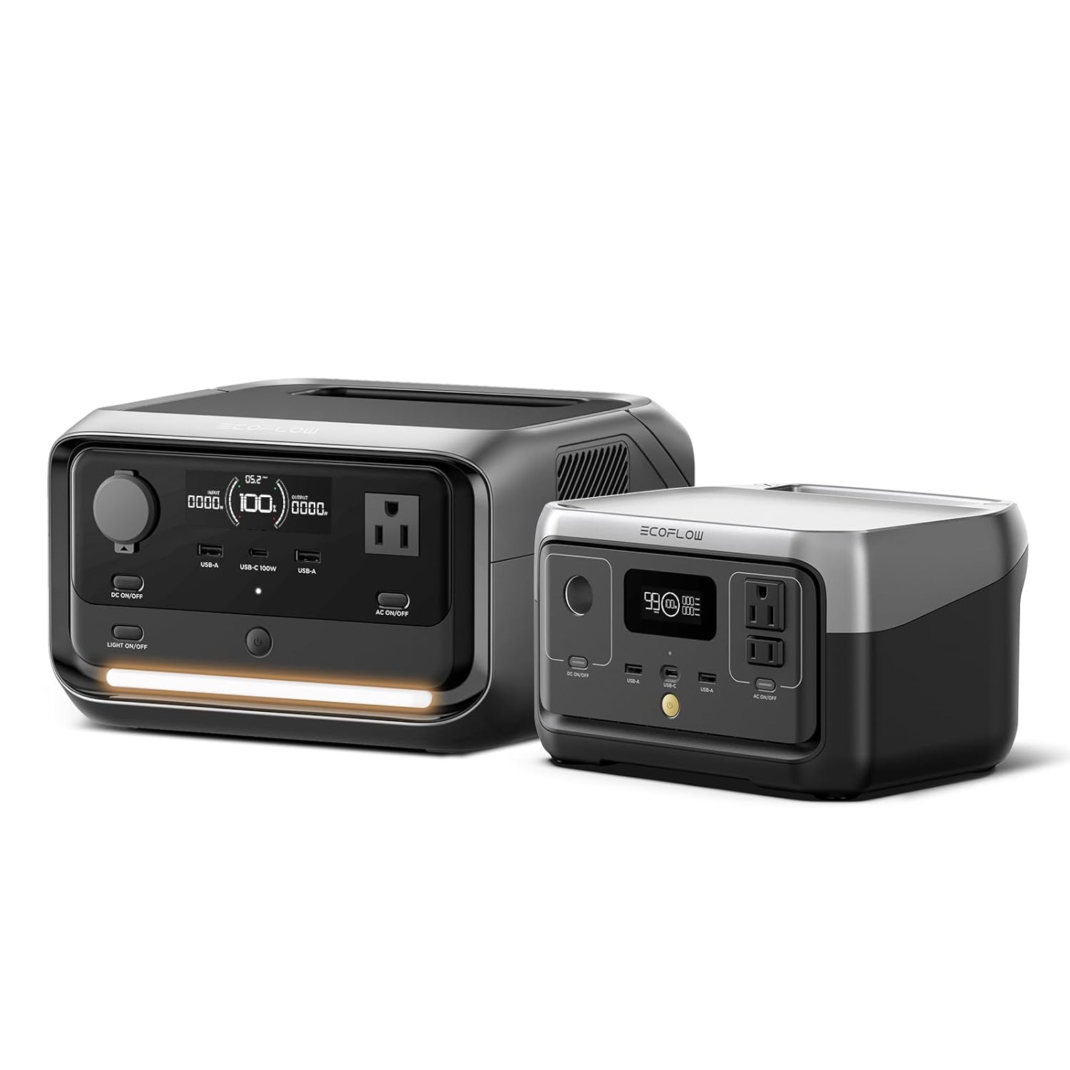 EF ECOFLOW Portable Power Station RIVER 2 (256Wh) and RIVER 3 Plus (286Wh), LiFePO4 Battery, 1Hr Fast Charging Solar Generator for Outdoor Camping/RV