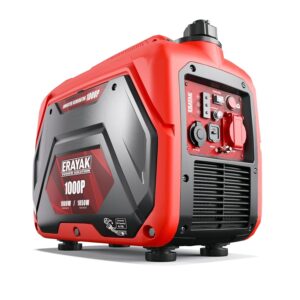 ERAYAK 1050W Portable Inverter Generator for Home & Camping, Ultra Quiet Gas Powered Generator with CO Protection for Outdoor, RV, Emergency Backup Power, EPA Compliant