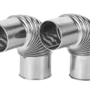 FIREHIKING Elbow Pipe 45 Degree 2.36 inch Stove Pipe 90 Degree Chimney Stainless Steel Flue 9090/9045