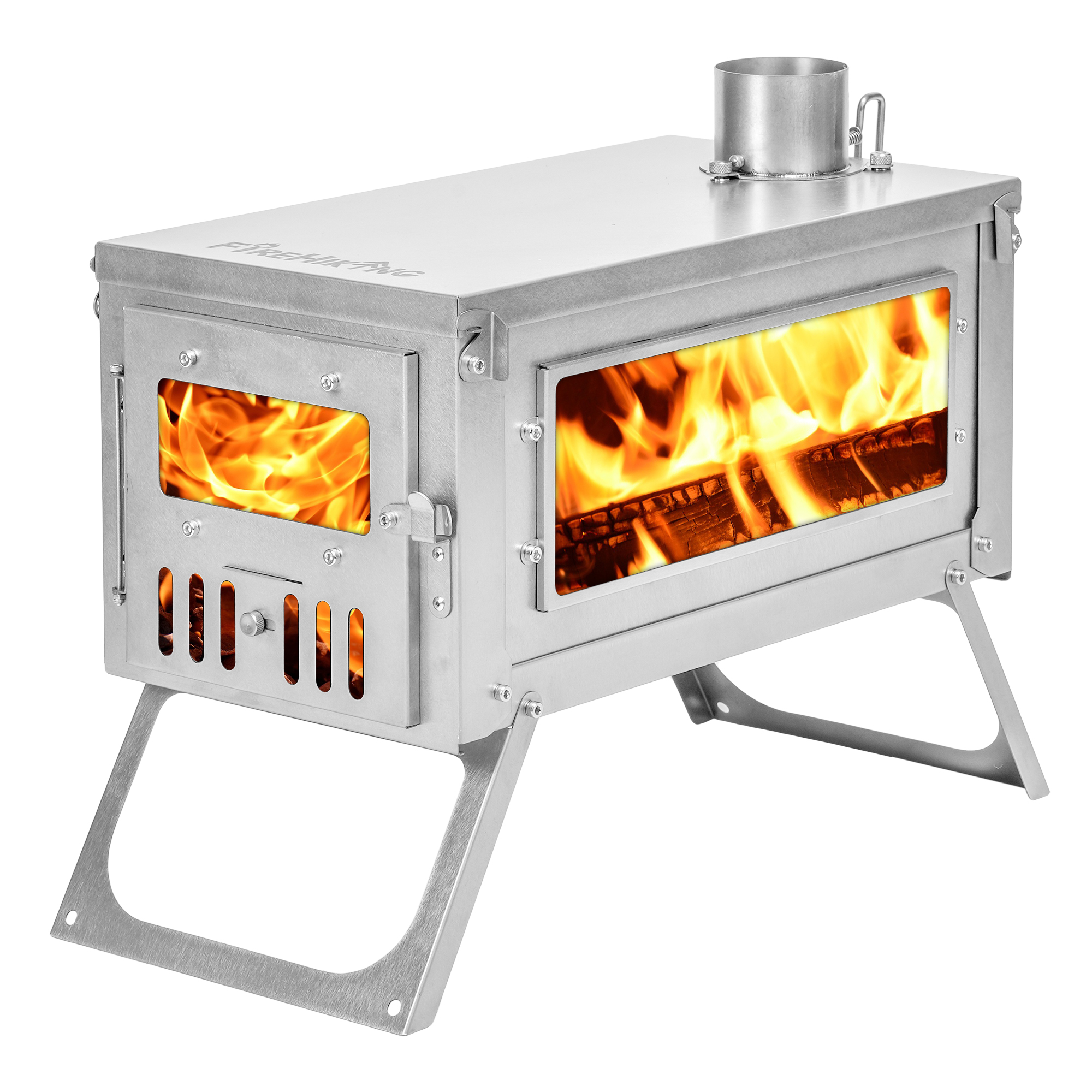FireHiking Tent Stove | FireOne Camping Wood Stove Titanium Thickened Burning Heater Foldable Ultralight