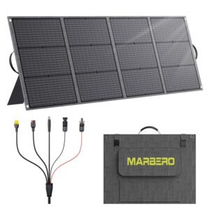 MARBERO 200W Portable Solar Panel for Power Station & DC Devices 200 Watt Foldable Solar Charger >23% High Efficiency IP68 Waterproof Compatible with Solar Generator for Camping...
