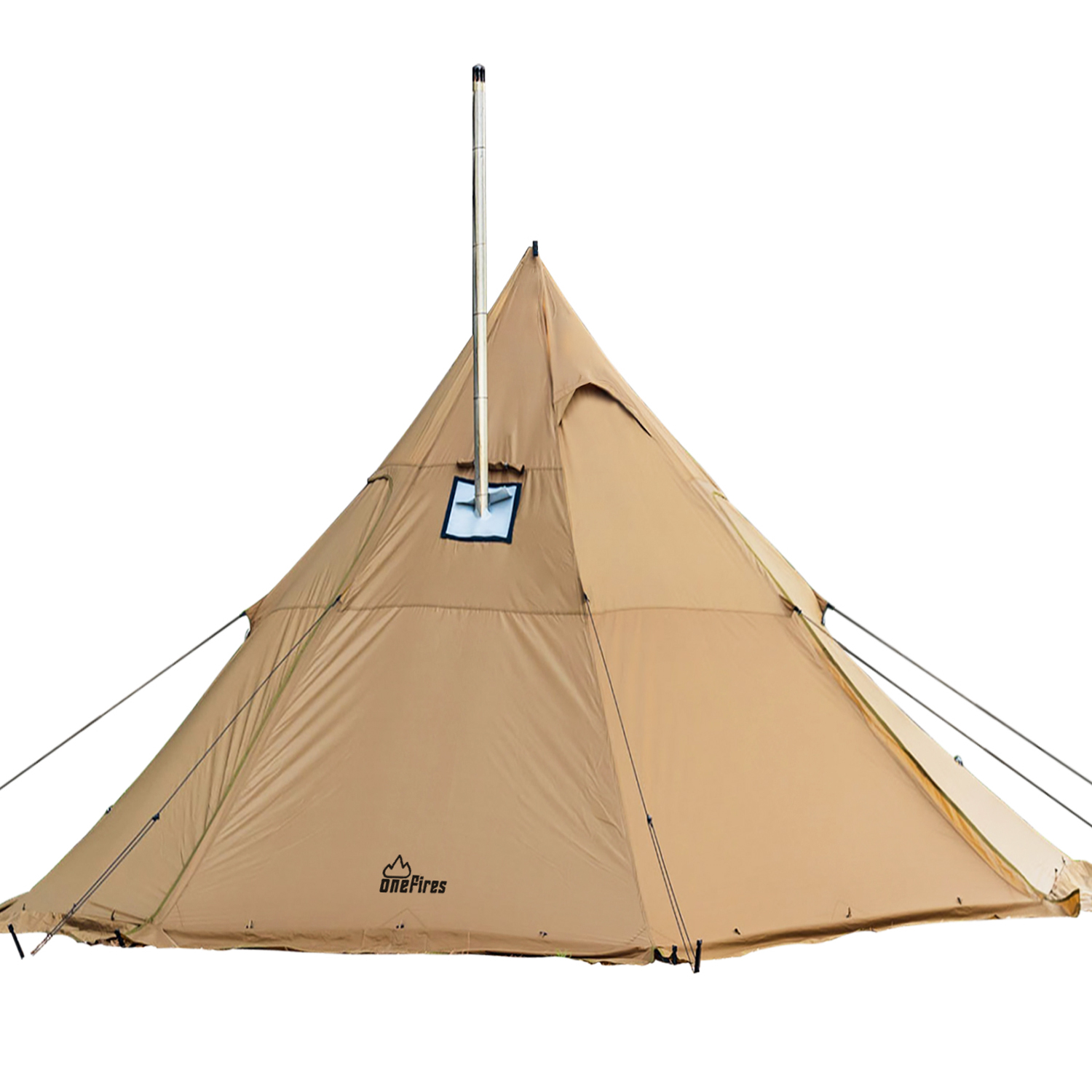 OneFires Hot Tent with Stove Jack 4-8 Person Large Teepee Tent for Family Camping