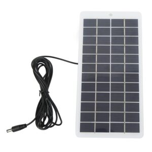 Solar Panel, 5W 12V Portable High Efficiency Solar Module Polycrystalline Solar Power Panel with DC Interface, Energy Saving Solar Charger Panel for Emergency Lights, Small Solar