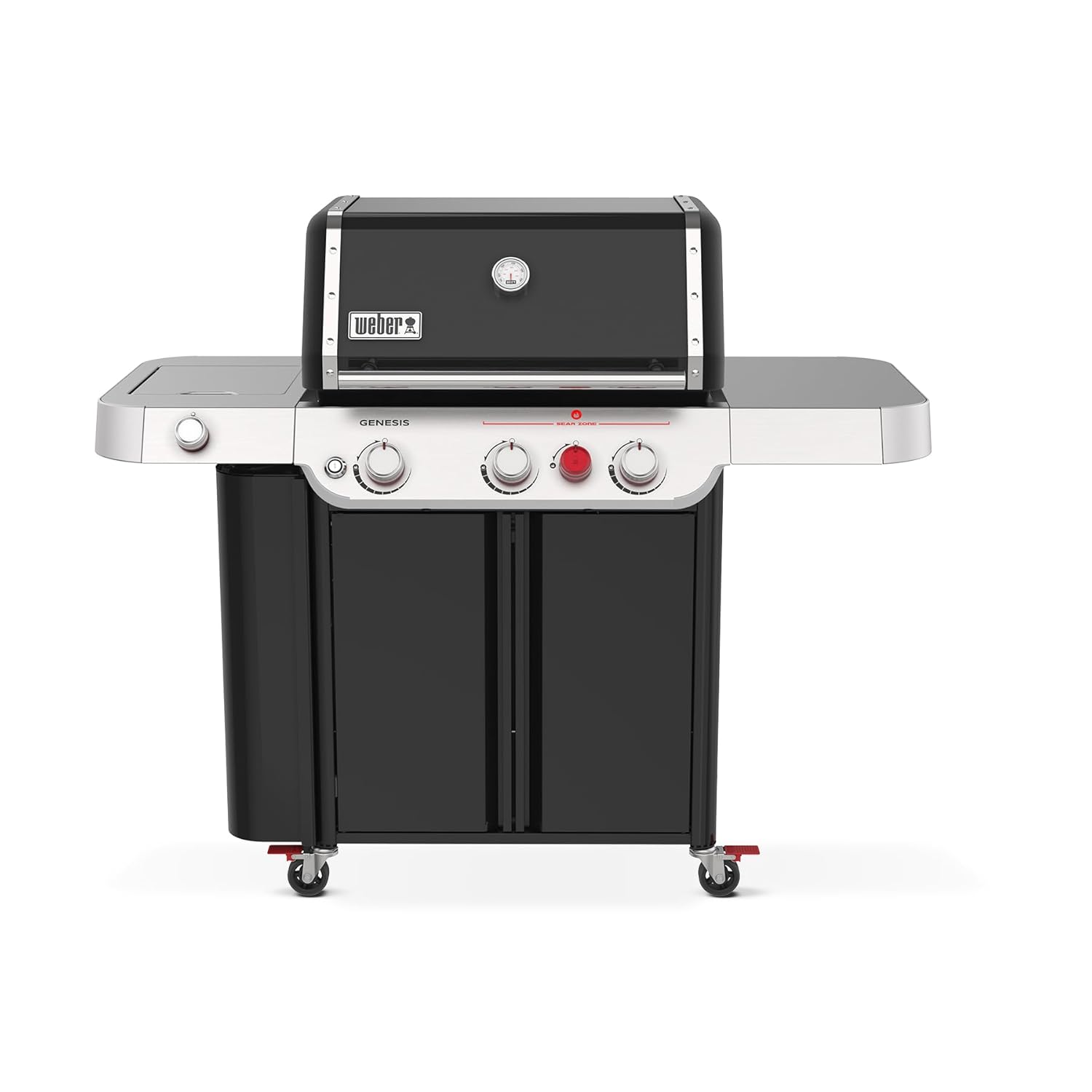 Large family grill with multiple burners