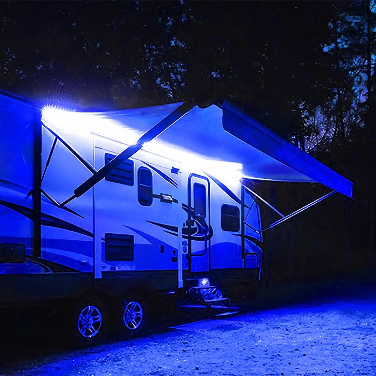 Caravan awning LED lights for evening ambiance