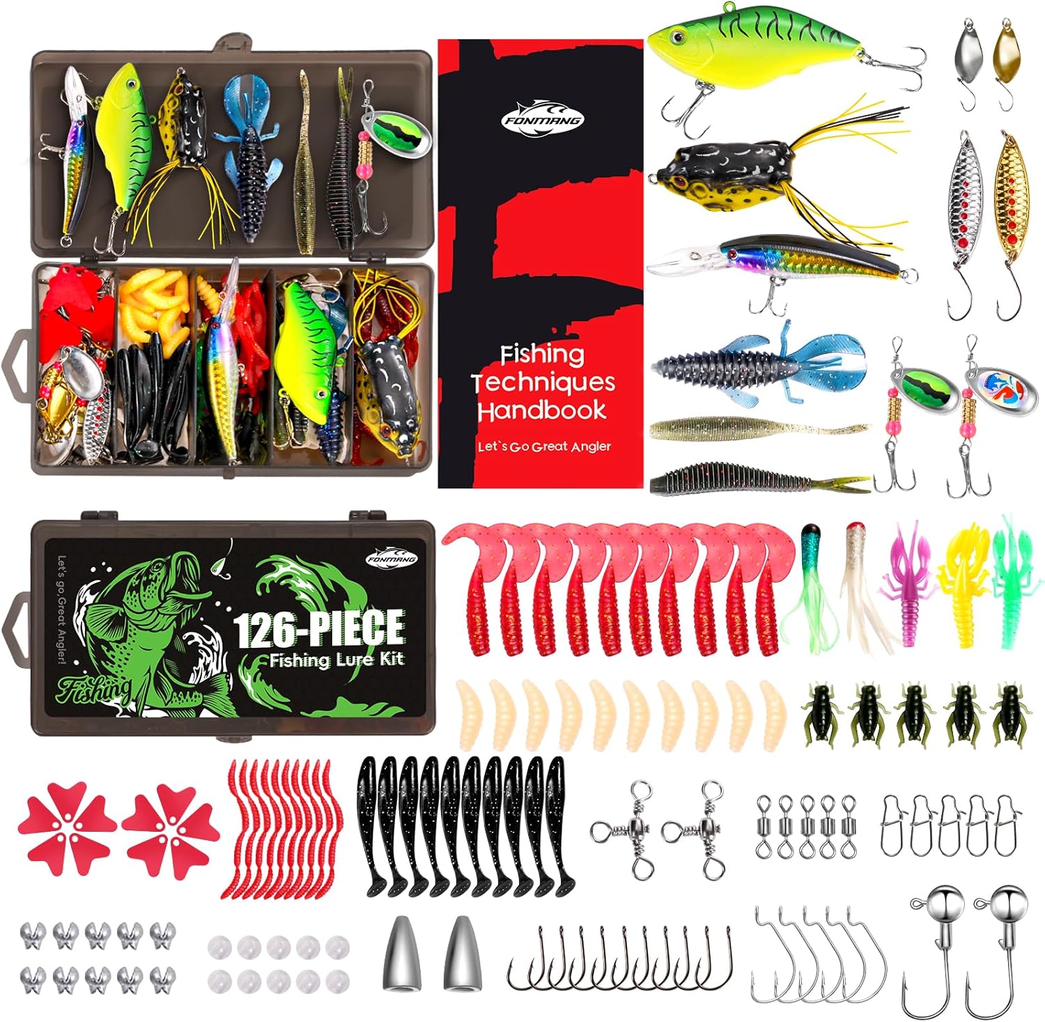 Compact fishing tackle kit organizer