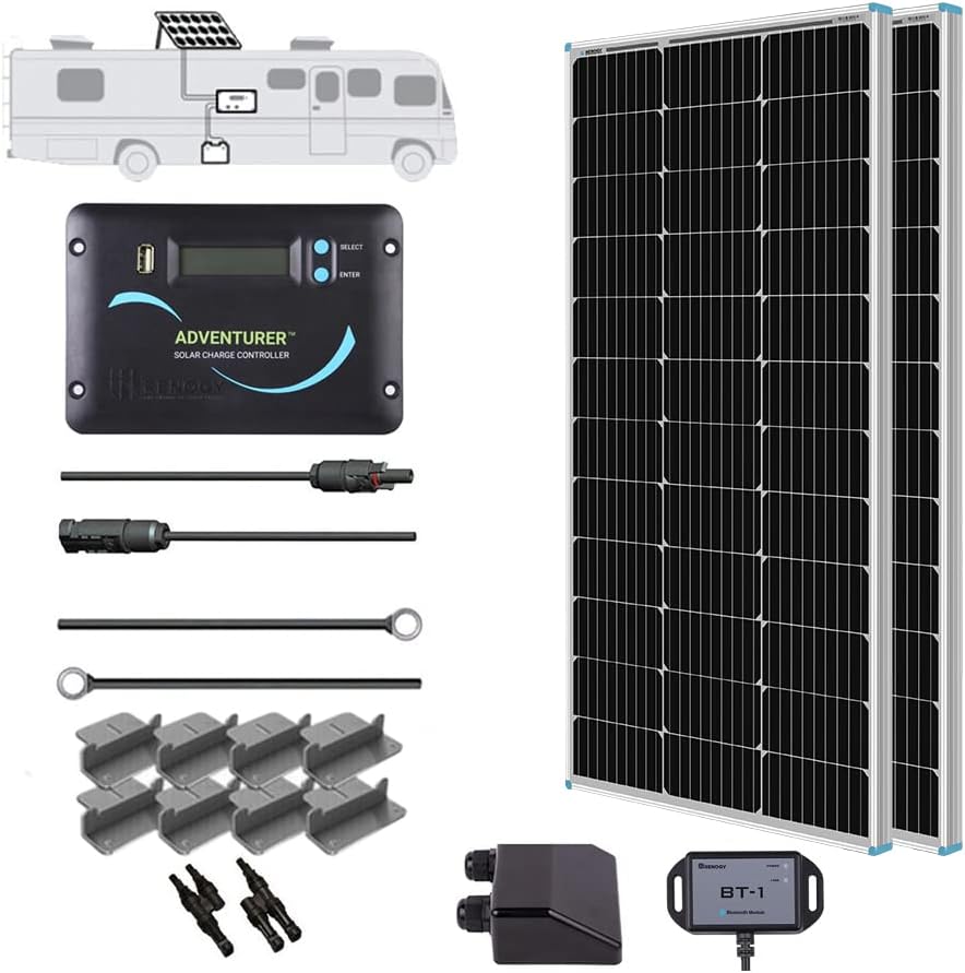 Renogy 200W 12V Monocrystalline Solar Panel Kit