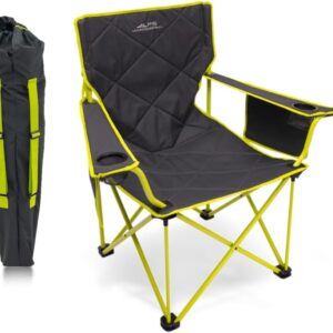 ALPS Mountaineering King Kong Camping Chairs for Adults with Mesh Cup Holders and Pockets, Built Durable and Reliable with Compact Foldable Steel Frame