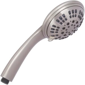Aqua Elegante 1.8 GPM Handheld Shower Head, Brushed Nickel, Self-Cleaning Nozzles, 6 Settings, BPA Free Aqua Elegante 1.8 GPM Handheld Shower Head, Brushed Nickel, Self-Cleaning Nozzles, 6 Settings, BPA Free