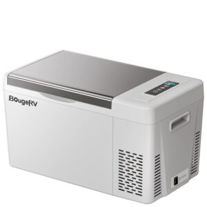 BougeRV 12 Volt Refrigerator With 23 Quart Cover, 12V Car Fridge 23 Quart Portable Freezer Compressor Cooler Compressor Freezer, 12/24V DC 110~240V AC, -8℉~50℉ for Truck RV SUV