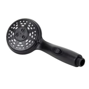 Camco RV/Marine Shower Head | Features Convenient On/Off Switch for Water Efficient Showers | 5 Spray Patterns | Black (43743)