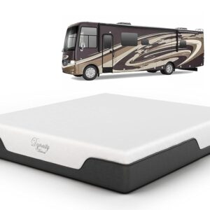 DynastyMattress CoolBreeze Medium-Firm Gel Memory Foam Mattress for RV Bed, Camper, Pop Up and Trailer | 10-Inch | RV - Queen Mattress