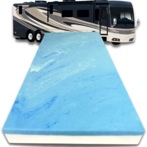 FoamRush 3-Inch Bunk (28" x 75") Gel Memory Foam RV Mattress Replacement, Medium Firm, Comfort, Pressure Relief Support, Made in USA, Travel Camper Trailer Truck, Cover Not...