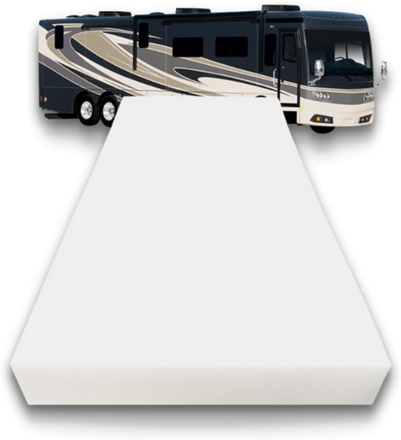 FoamRush 3-Inch Bunk (36" x 72") High Density Foam RV Mattress Replacement, Medium Firm, Pressure Relief Support, Travel Camper Trailer Truck, Made in USA, CertiPUR-US...