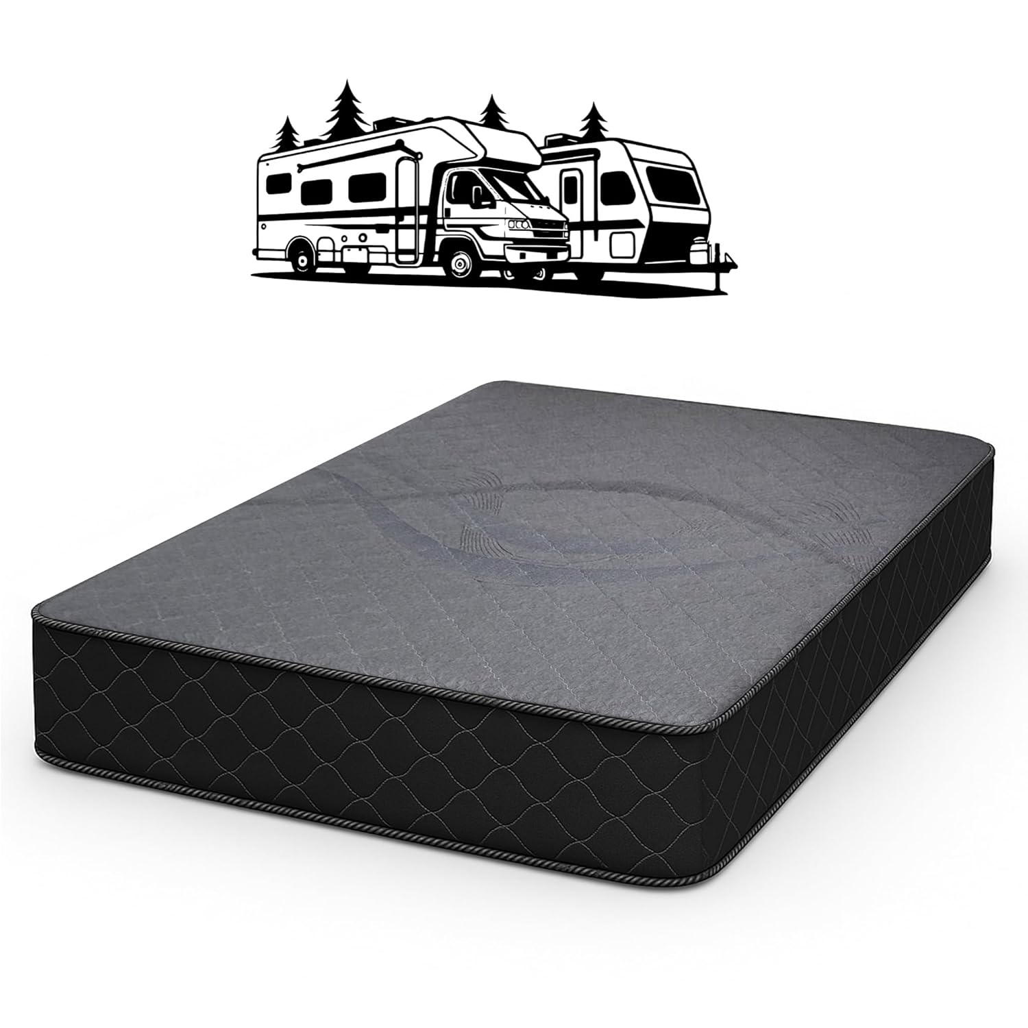 Lounj 10" Classic Gel Memory Foam RV Mattress, Bunk 28x73 – Medium-Firm, Cooling, CertiPUR-US Certified, Fiberglass-Free – Made in USA for Campers, Trailers, Motorhomes, Airstream
