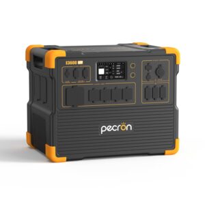 pecron Portable Power Station 3072Wh E3600LFP, 5x3600W AC Outlets Power Station, LiFePO4 Battery Backup Expanded to 15.36KWh, Fast Charging Solar Generator for Home Use, RV,...