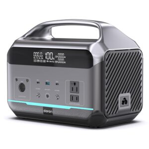 Portable Power Station 600W(1200W Surge), 288Wh(90,000mAh) Solar Generator LiFePO4 Battery with AC Outlets, 1.7H Fast Charging for Home & Emergency, Hurricane, CPAP (Solar...