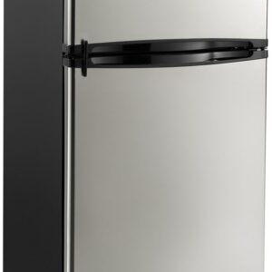 RecPro 10 Cu Ft 12V RV Refrigerator | Black Frost-Free Fridge with Freezer | Double Door, Adjustable Shelves, Reversible Door, Built-In Lock | 23.5”W x 26”D x 59”H | Off-Grid &...
