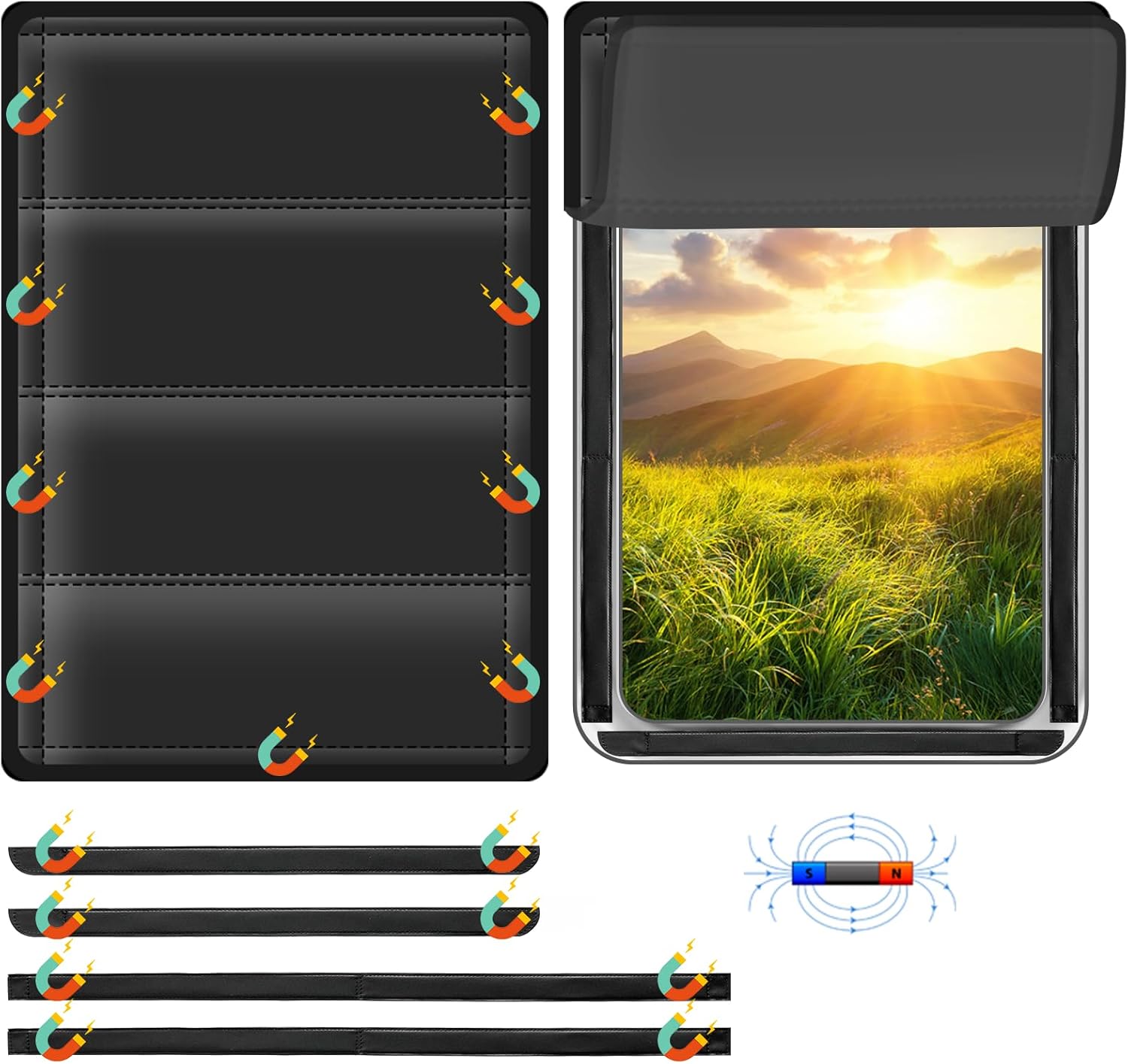 RV door window shade kit for privacy