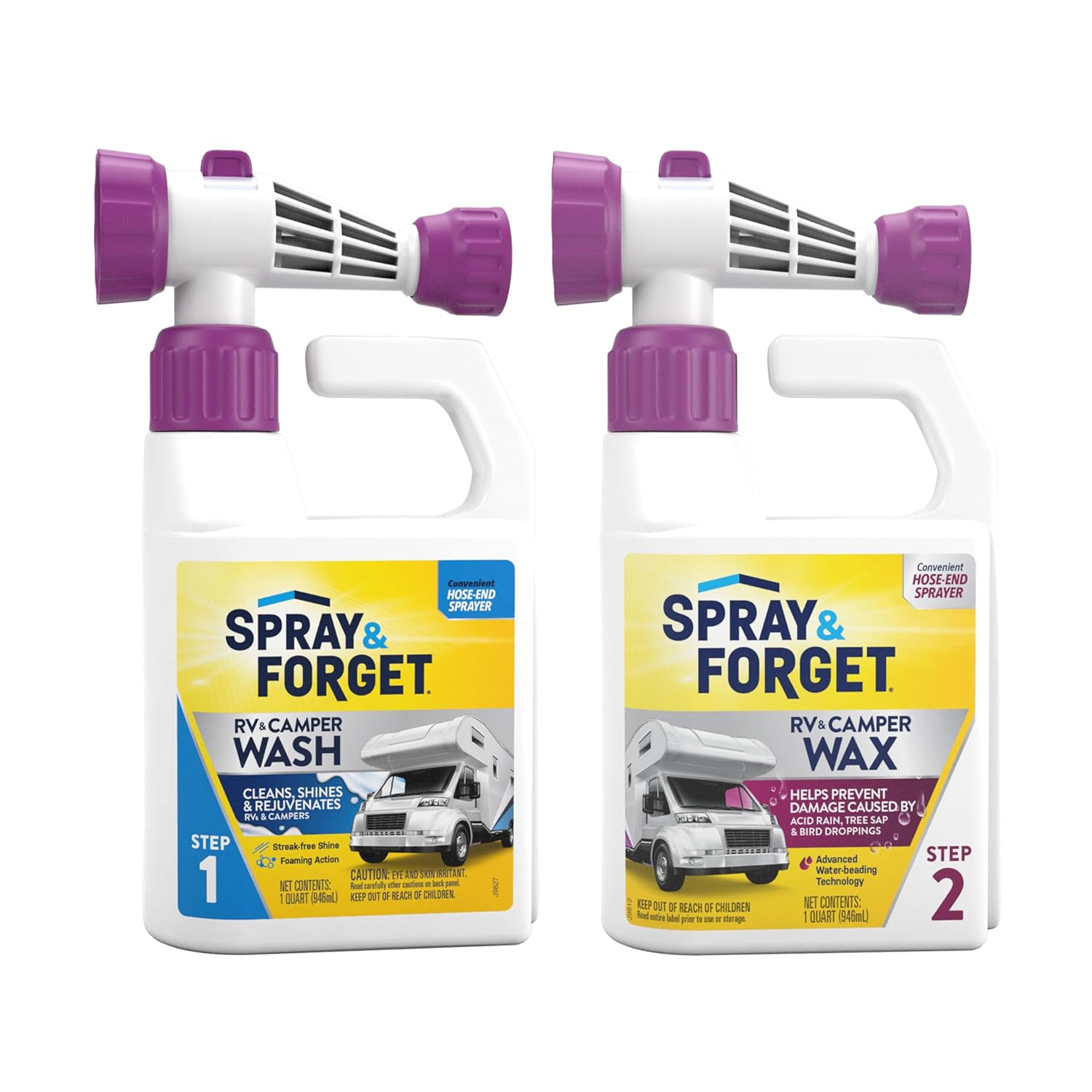 Spray and Forget RV camper wash and wax combo