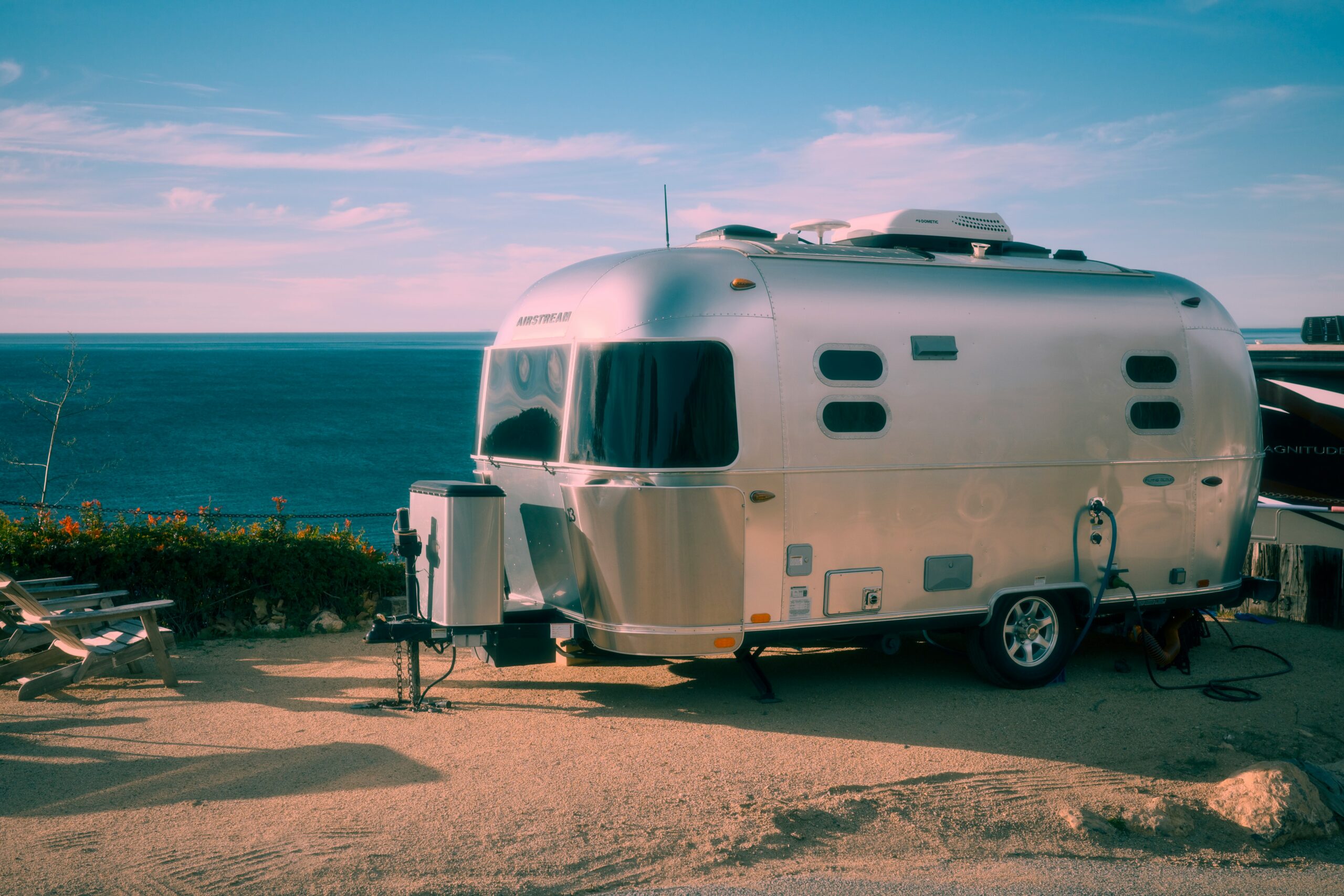 Vintage travel trailers - authentic retro RV restoration showing classic vintage camper trailers