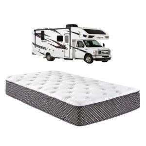 WanderRest Cool Hybrid 12" RV Mattress with Cooling Gel Memory Foam (Twin-38x75) Plush-Medium